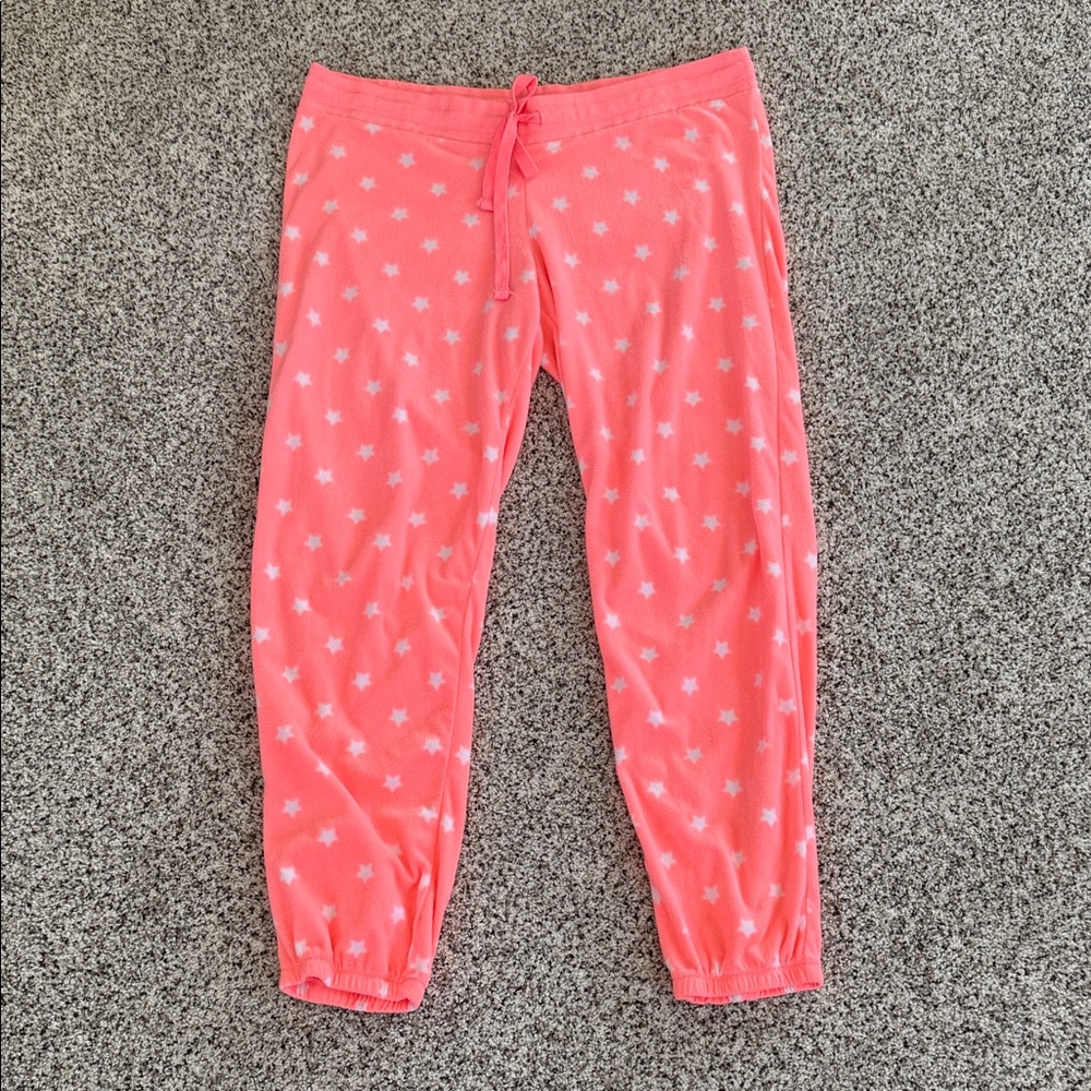 Aeropostale Coral Pink Star-Print Pajama Bottoms